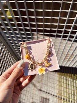 Collier doré Esther - charms personnalisables