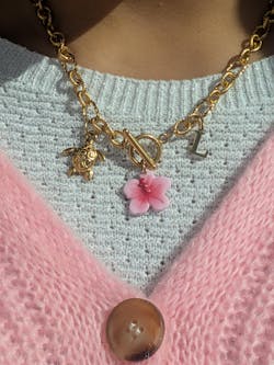 Collier doré Amélia - charms personnalisables