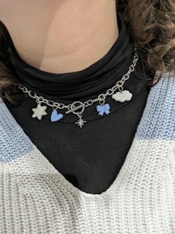 Collier argenté Amélia - charms personnalisables