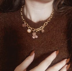 Collier doré Elisabeth  - charms personnalisables