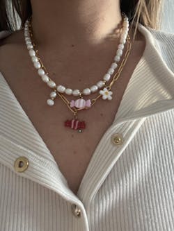 Collier Isis doré - charms personnalisables