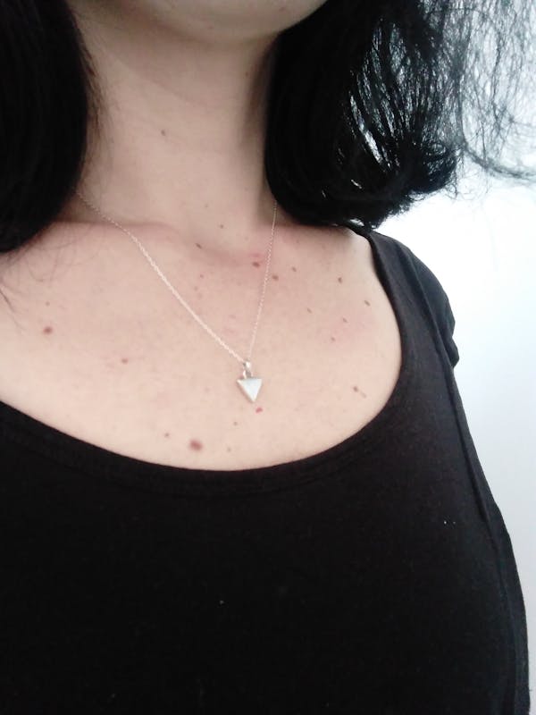 Triangle silver necklace