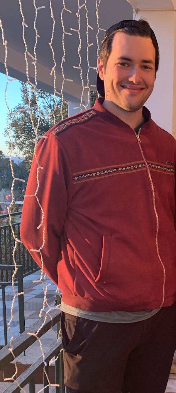 Burgundy unisex bomber jacket