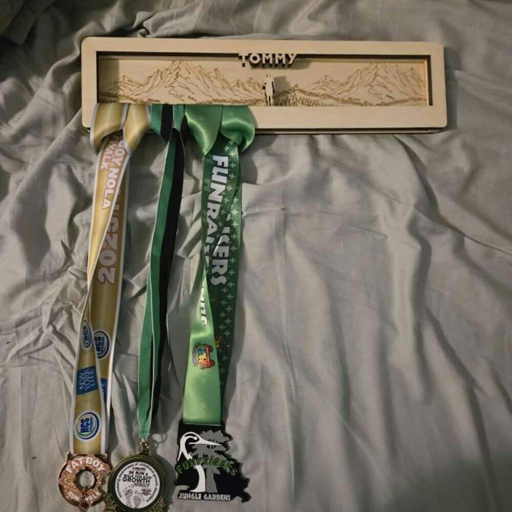 Personalized Running Medal Holder With Name