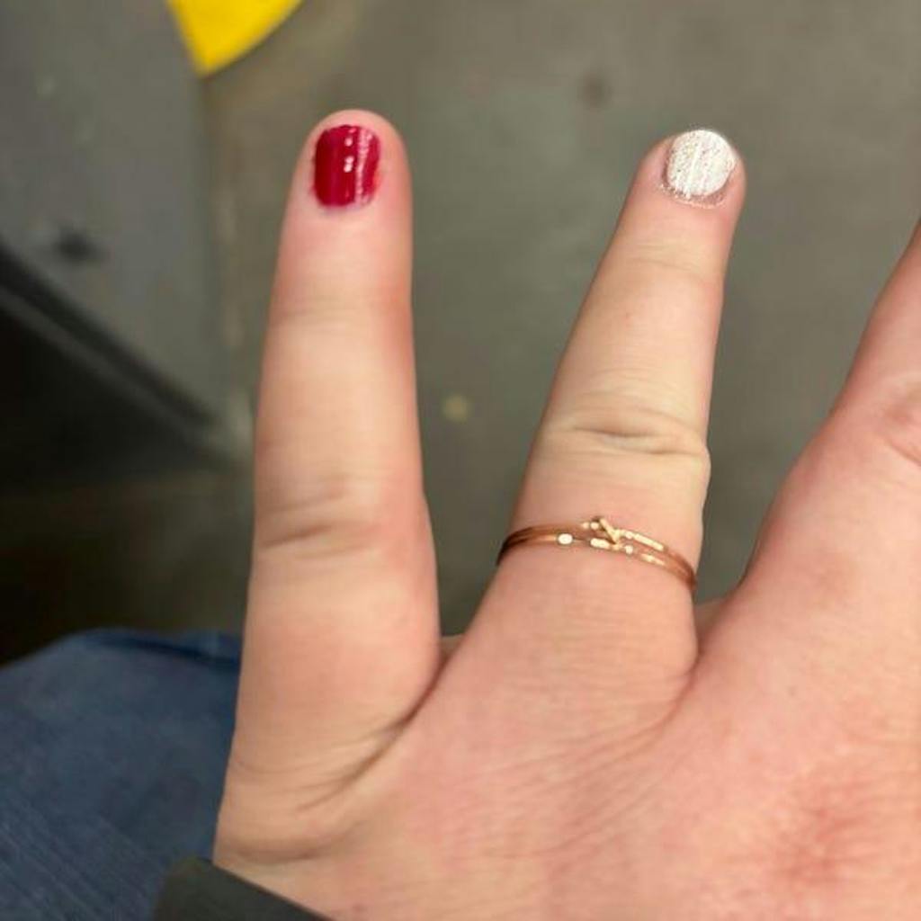 Thin Closed Knot Set of 2 Stacking Rings, Gold Fill, Rose Gold Fill or Sterling Silver