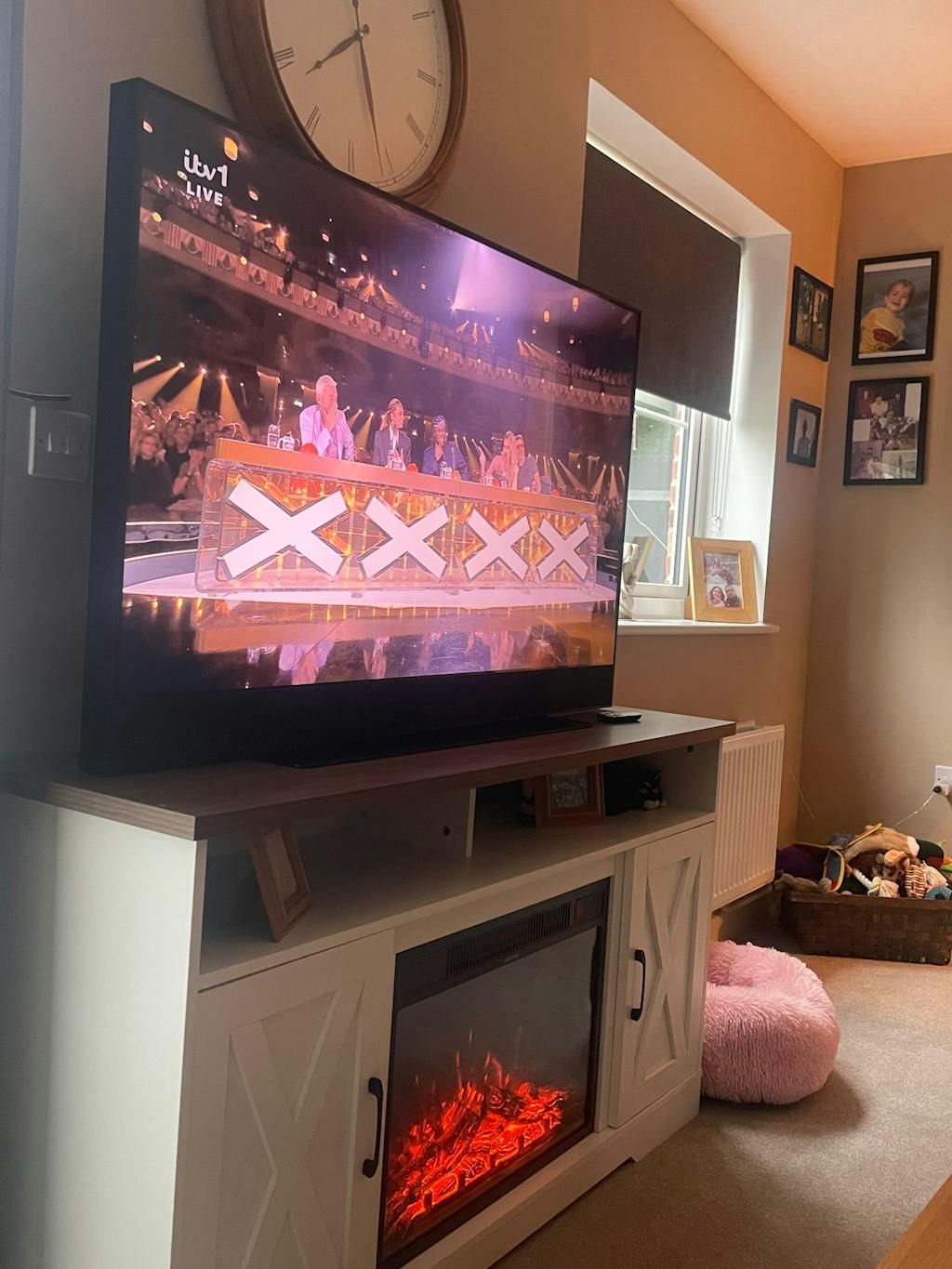 Recessed Electric Fireplace Suite with TV Stand