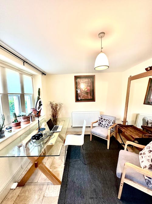 Modern Armchair with Upholstery and Rubberood Frame