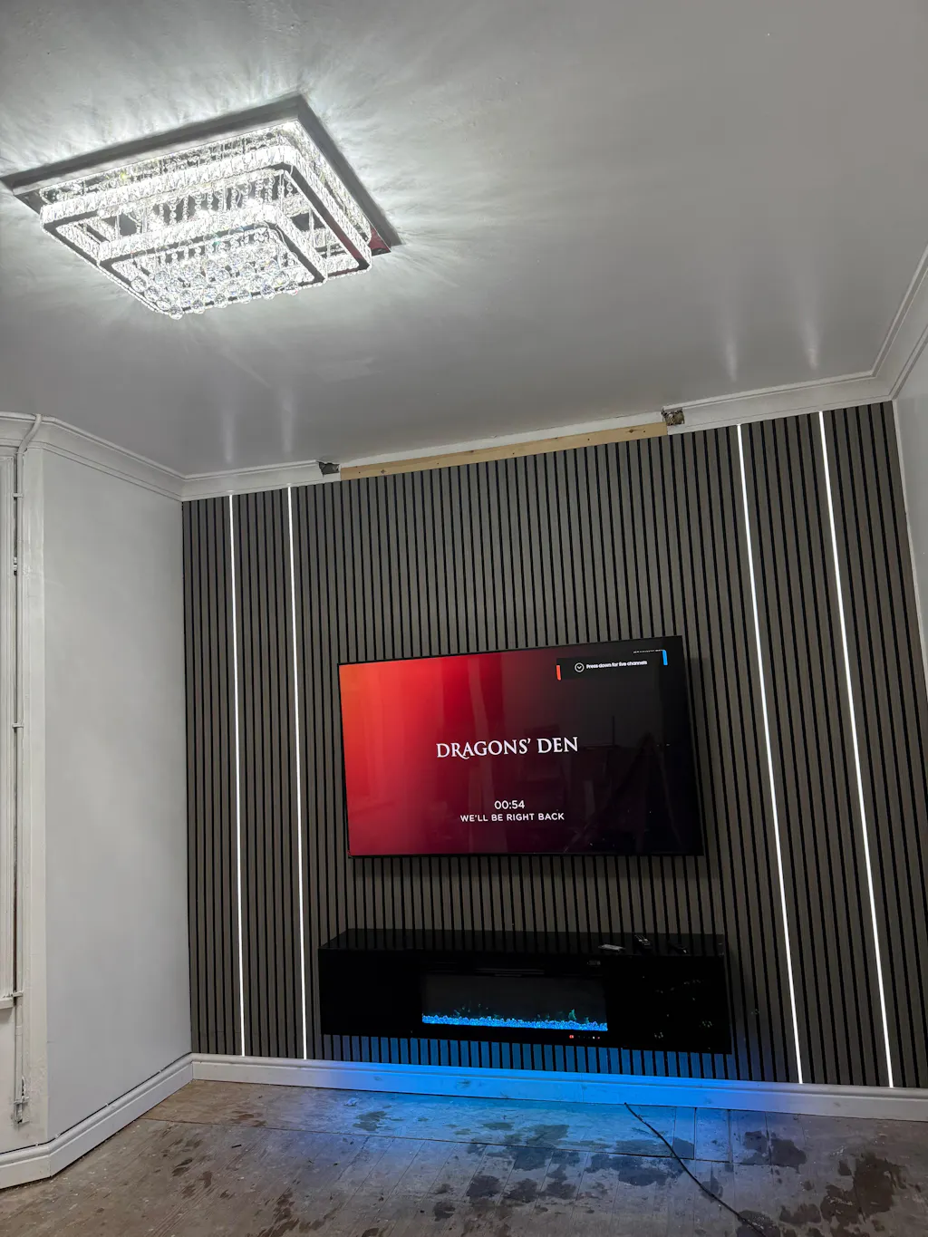 Elegant Crystal LED Flush Mount Ceiling Light 80CM