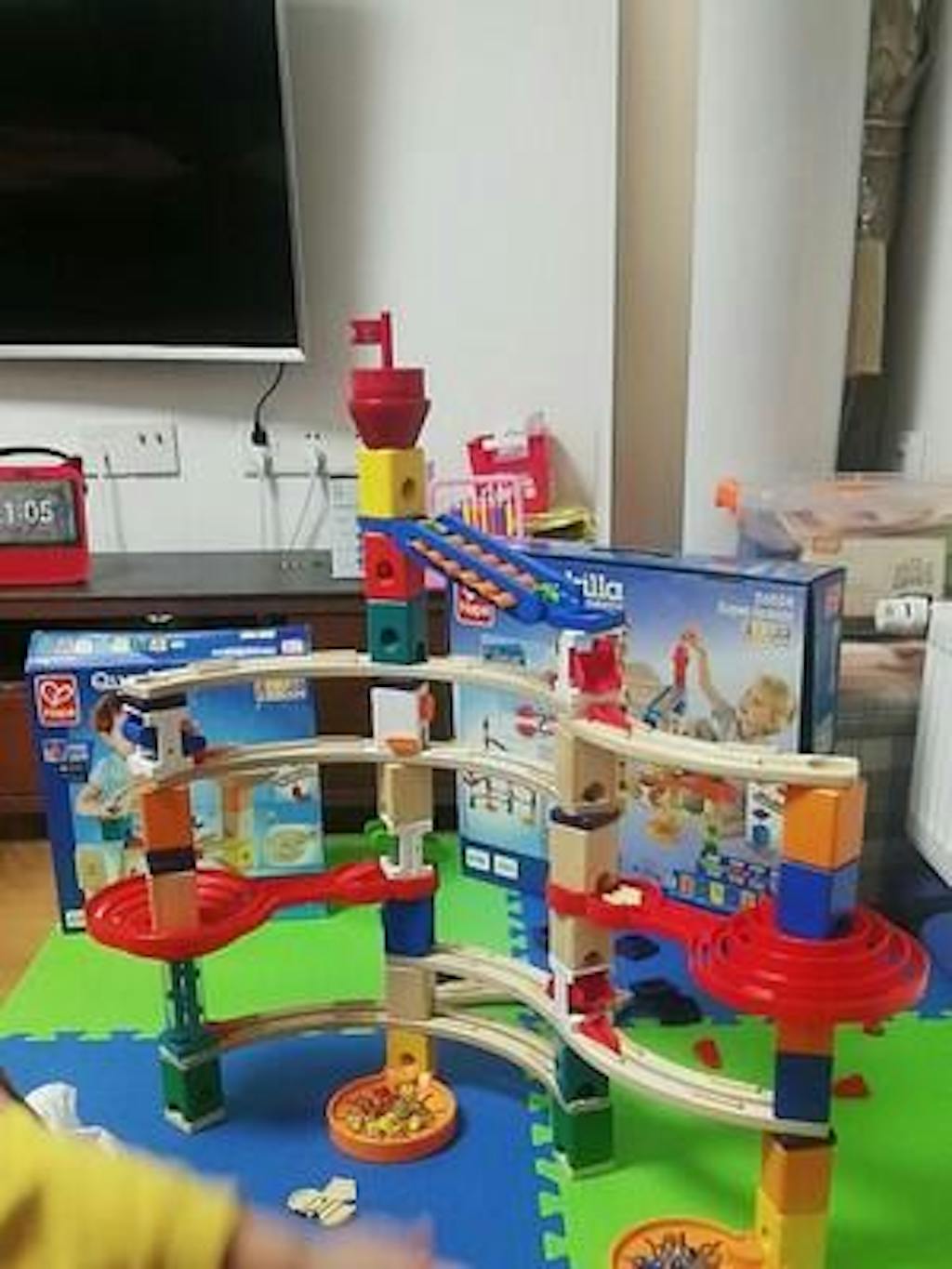 Hape Quadrilla Super Spirals Wooden Marble Run Blocks Hape Toys