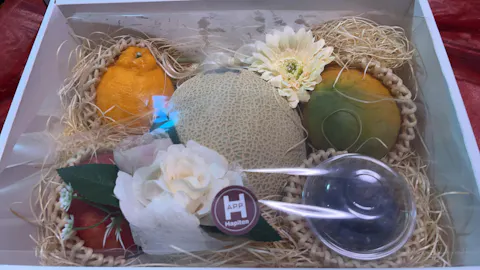 【限定5名】クラウンメロン入り 旬果のアソート (リース付き)