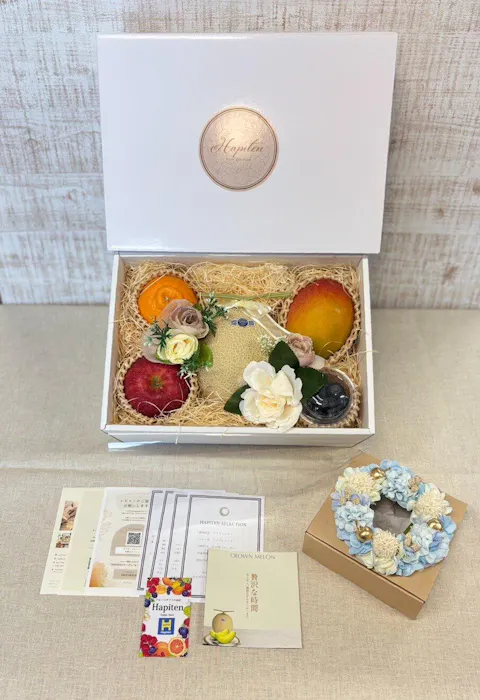 【限定5名】クラウンメロン入り 旬果のアソート (リース付き)