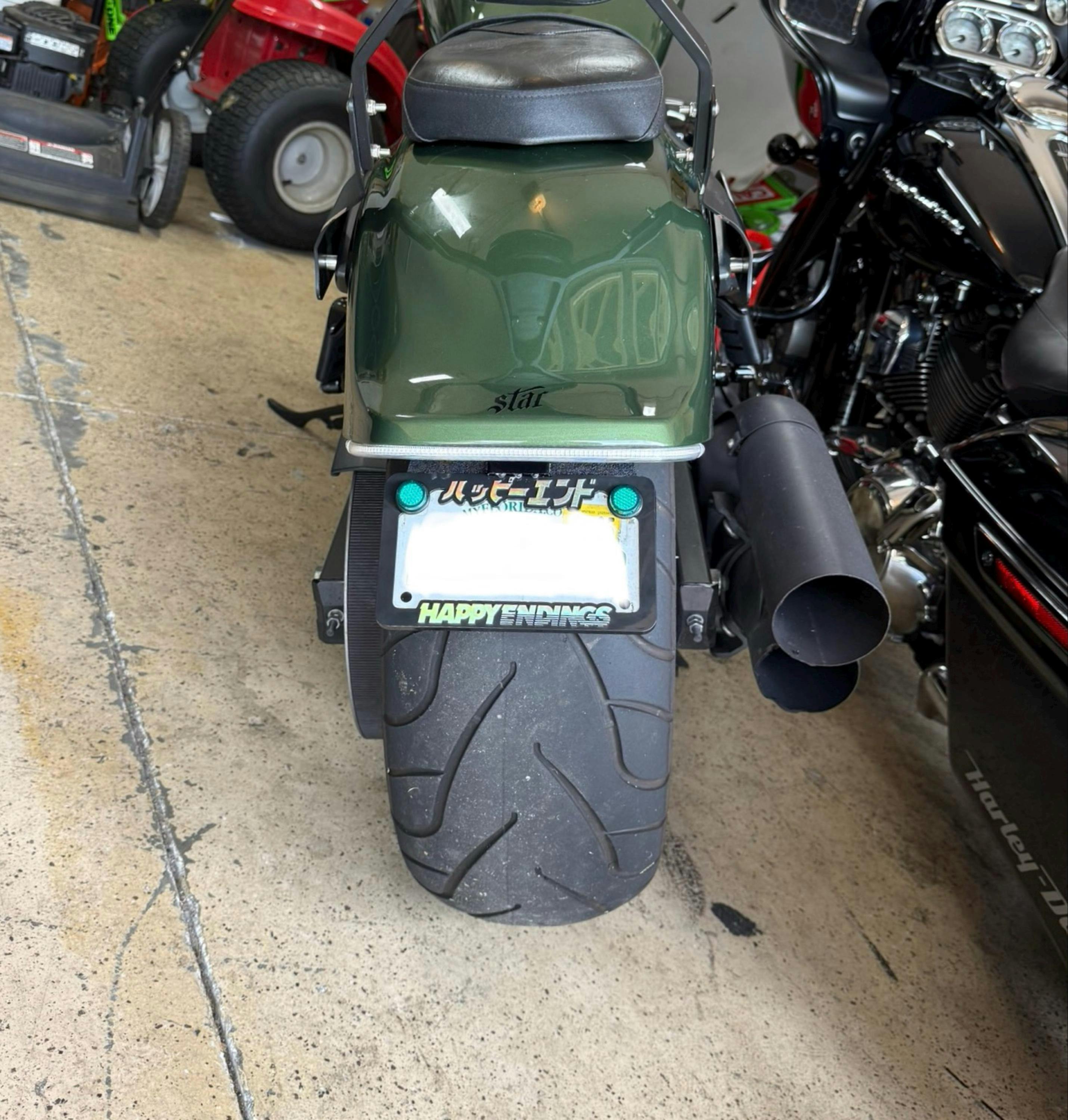 Purple Chrome License Plate Frame (White) | Happy Endings