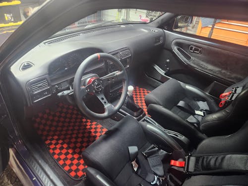 Floor Mats - Rear Seats Checkerboard (Red)