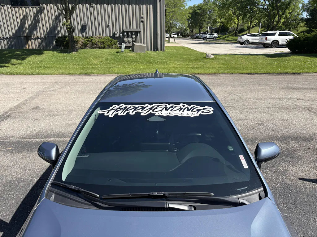 Happy in Japanese Windshield Banner 60