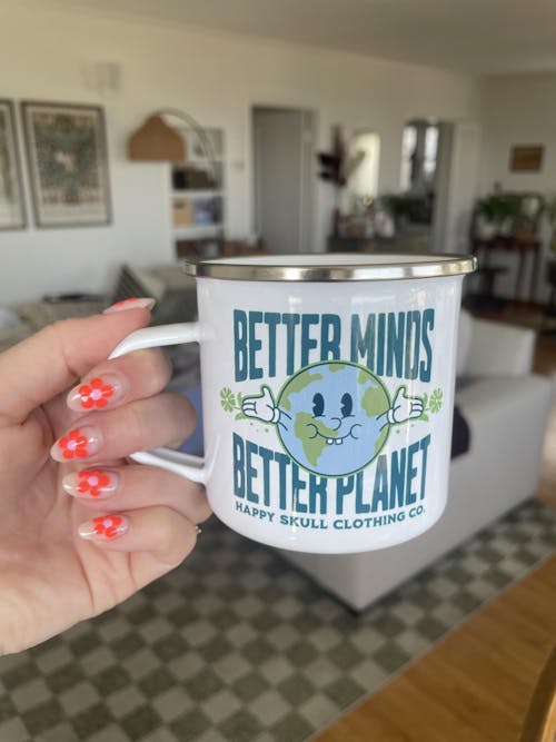 Better Minds, Better Planet - 12oz Enamel Mug