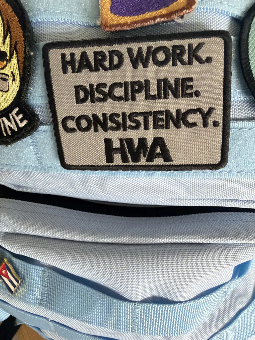 HARD WORK. DISCIPLINE. CONSISTENCY. PATCH | 3” (W) x 2” (H)