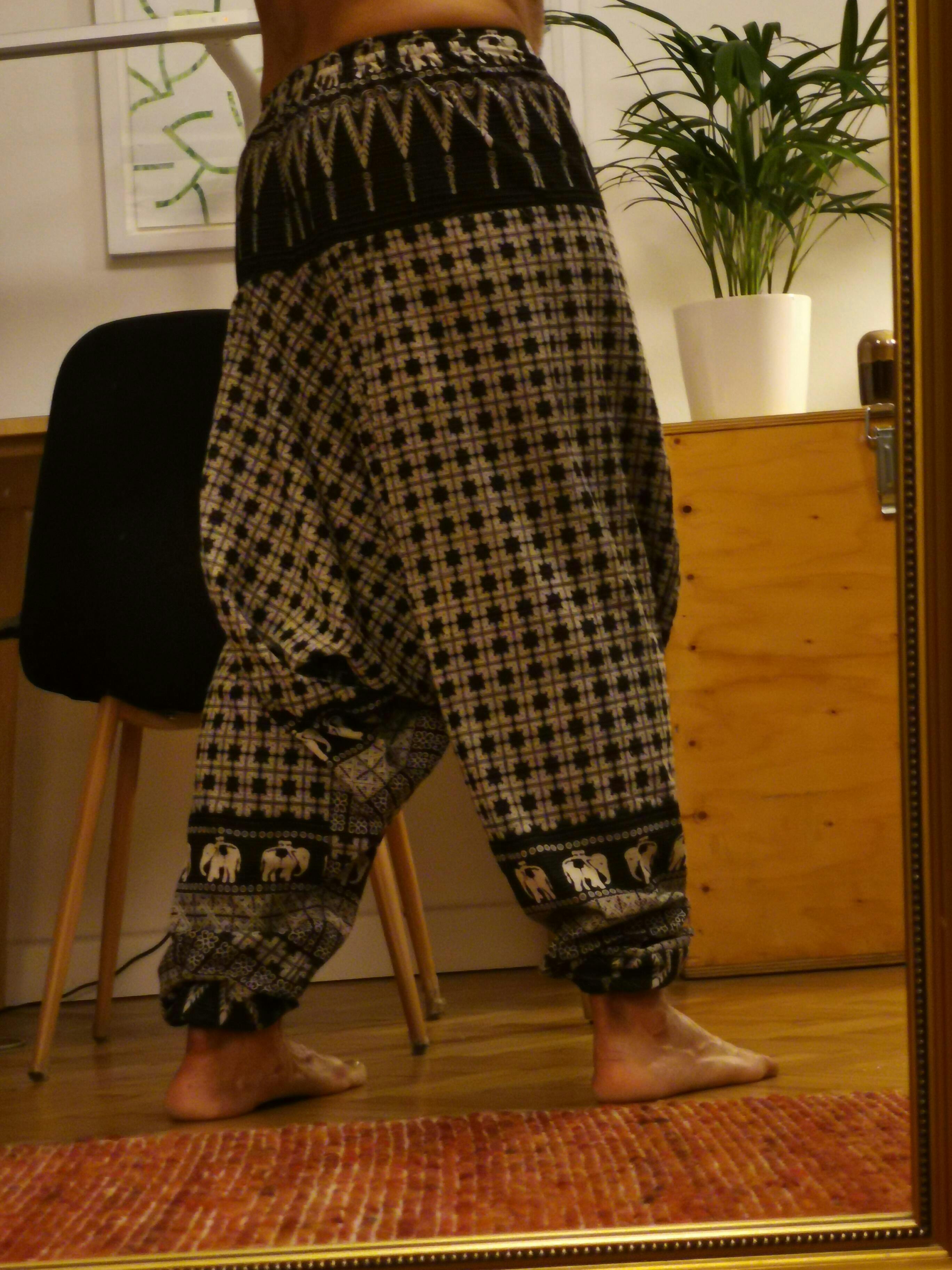 Hill Tribe Elephant Men's Elephant Pants in Black – Harem Pants