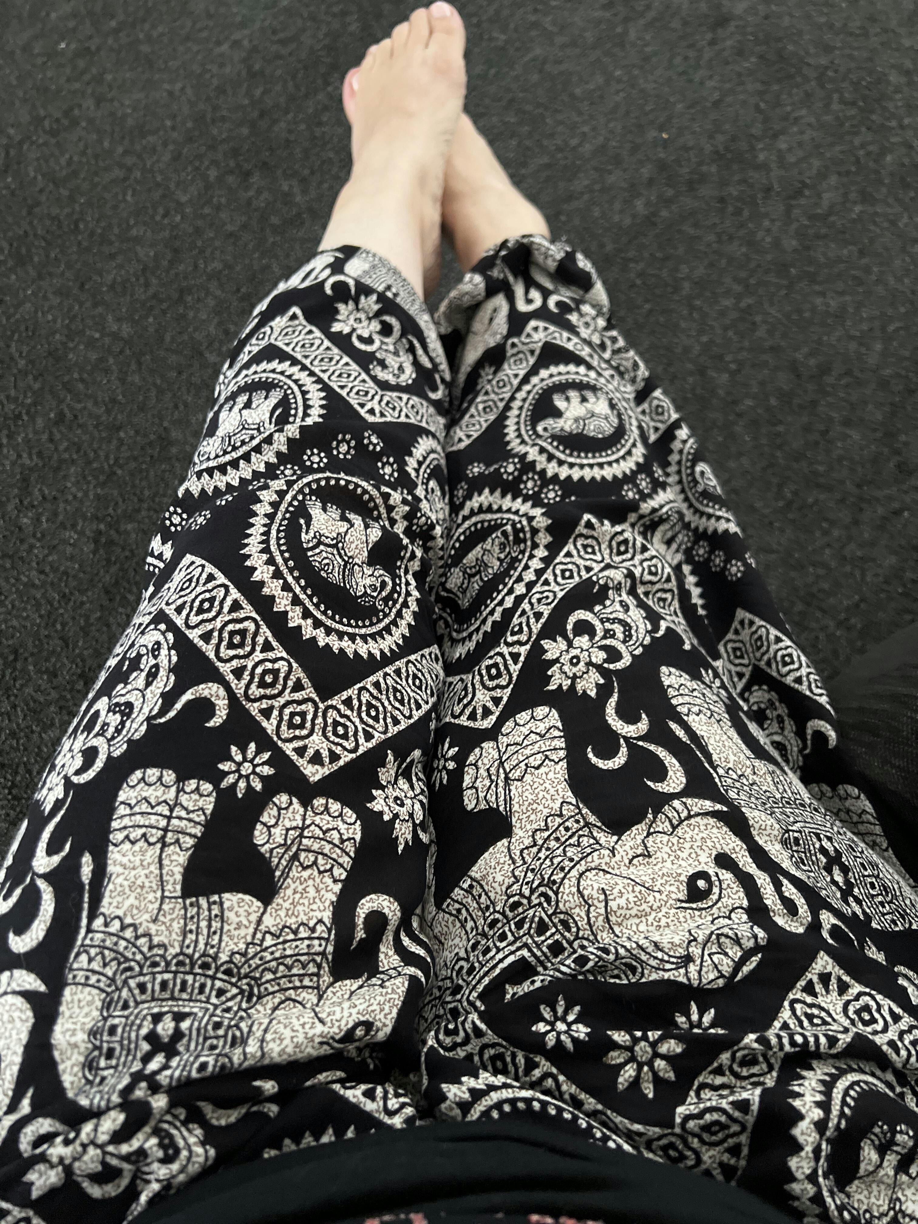 Plus Size Imperial Elephant Women's Elephant Pants in Black