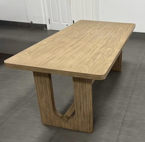 Elys Solid Wood Dining Table | Modern Wood Dining Table for 6
