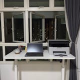 BRISKA White Standing Desk