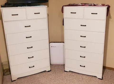 Hasuit | 55.6 Inch Tall 7 Drawers Dresser Large Chest of Drawers with Modern Wooden Vertical Storage Clothes Closet Organizer