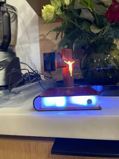 ✝️Levitating Cross Lamp - Magnetic Floating Bible Night Light