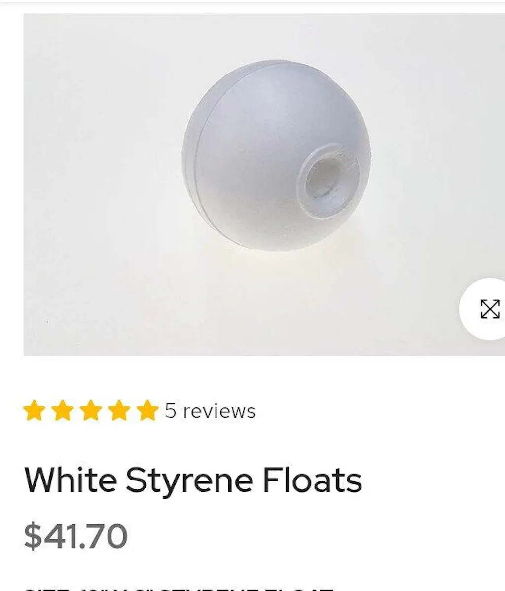 White Styrene Floats