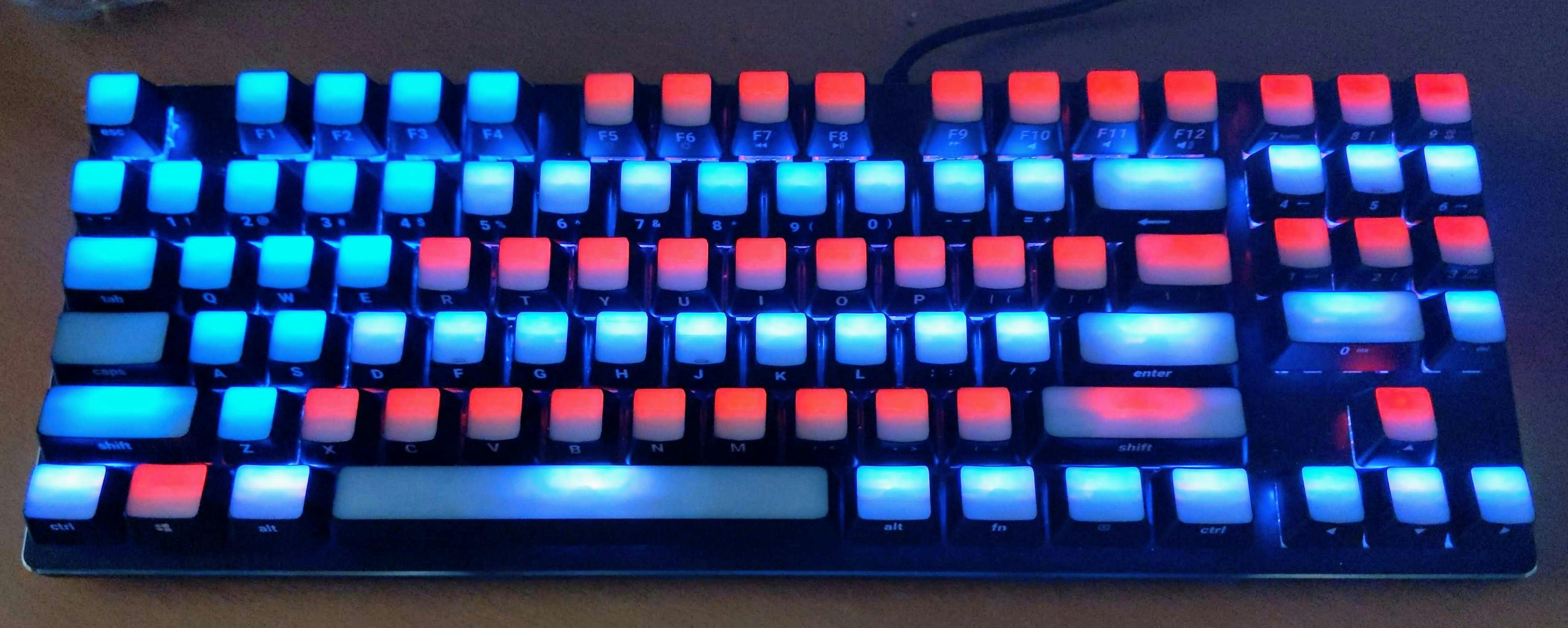 HAVIT KB851L Gaming Mechanical Keyboard with 89 Keys PBT Pudding Keyca