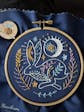 'Celestial Hare' Moon and Stars Mini Embroidery Kit for Beginners