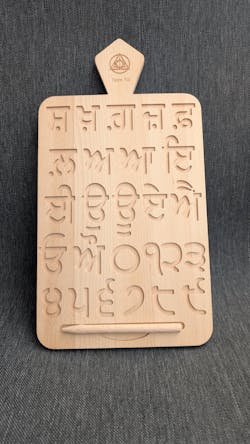 Fatti™ - Wooden Gurmukhi Tracing Board for Kids | Learn Punjabi Akhar & Numbers | Montessori Toys