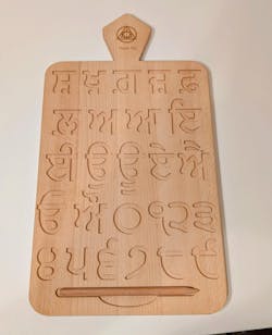 Fatti™ - Wooden Gurmukhi Tracing Board for Kids | Learn Punjabi Akhar & Numbers | Montessori Toys