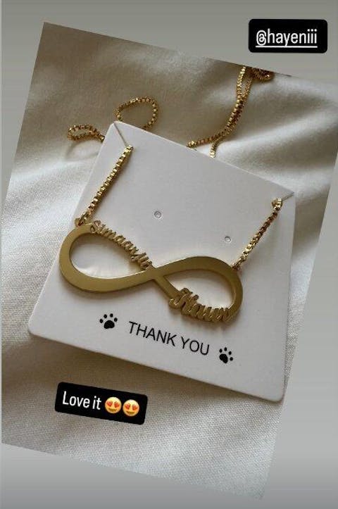 Infinity Custom Name Necklace