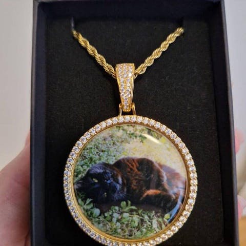 Custom Rotating Double-Sided Photo Pendant