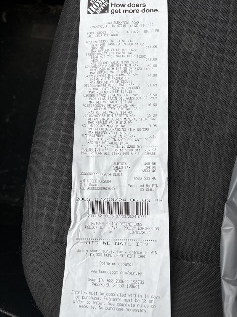 In-Store 15% OFF Home Depot Printable Coupon