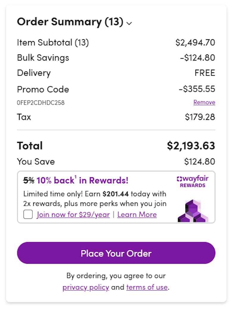 ONLINE 15% OFF Wayfair Printable Coupon