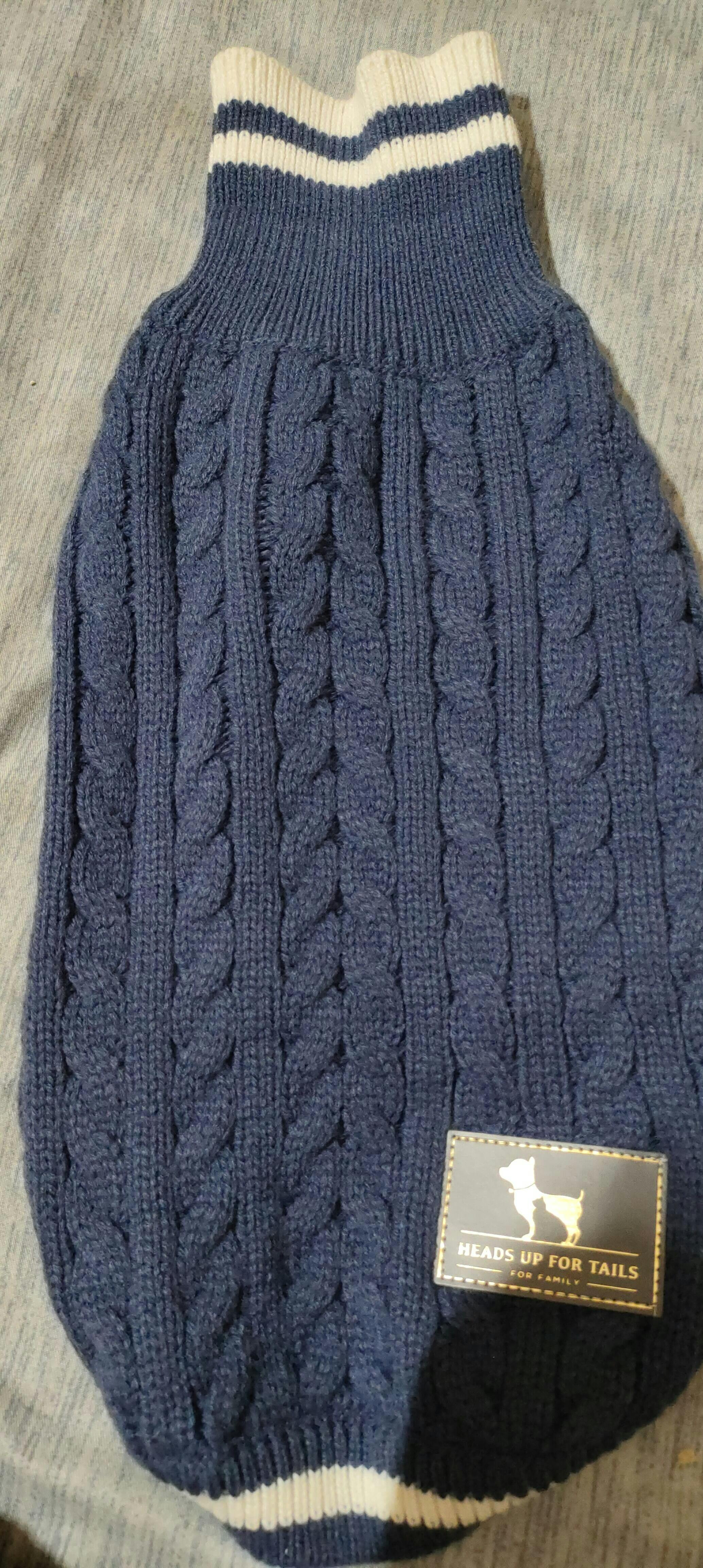 トップス XU DOG stripe knit 受注制【Never mind the XU】oversized damage knit (2color
