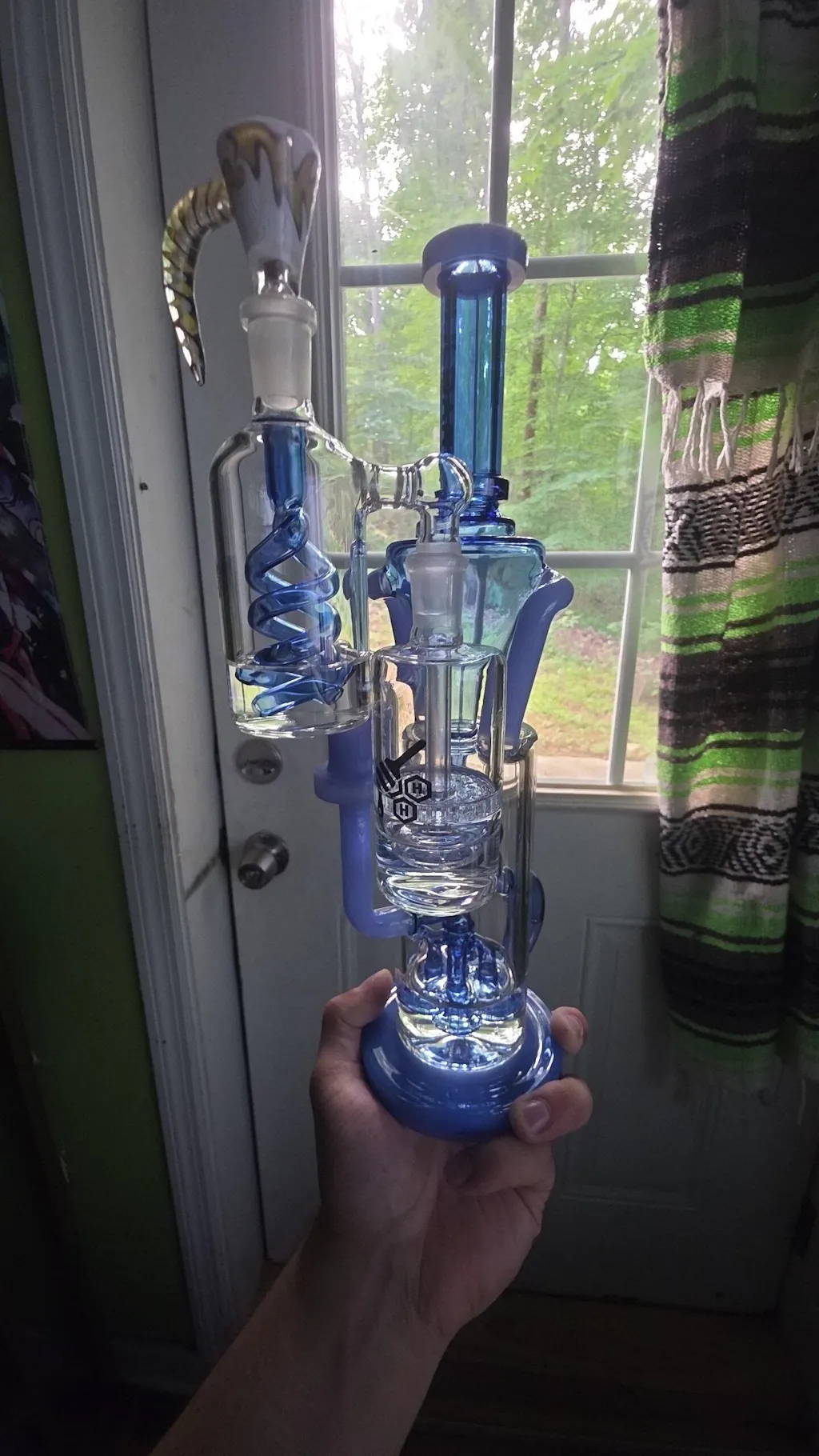 Pulsar Twister Glass Recycler Water Pipe | 14.5" | 14mm F