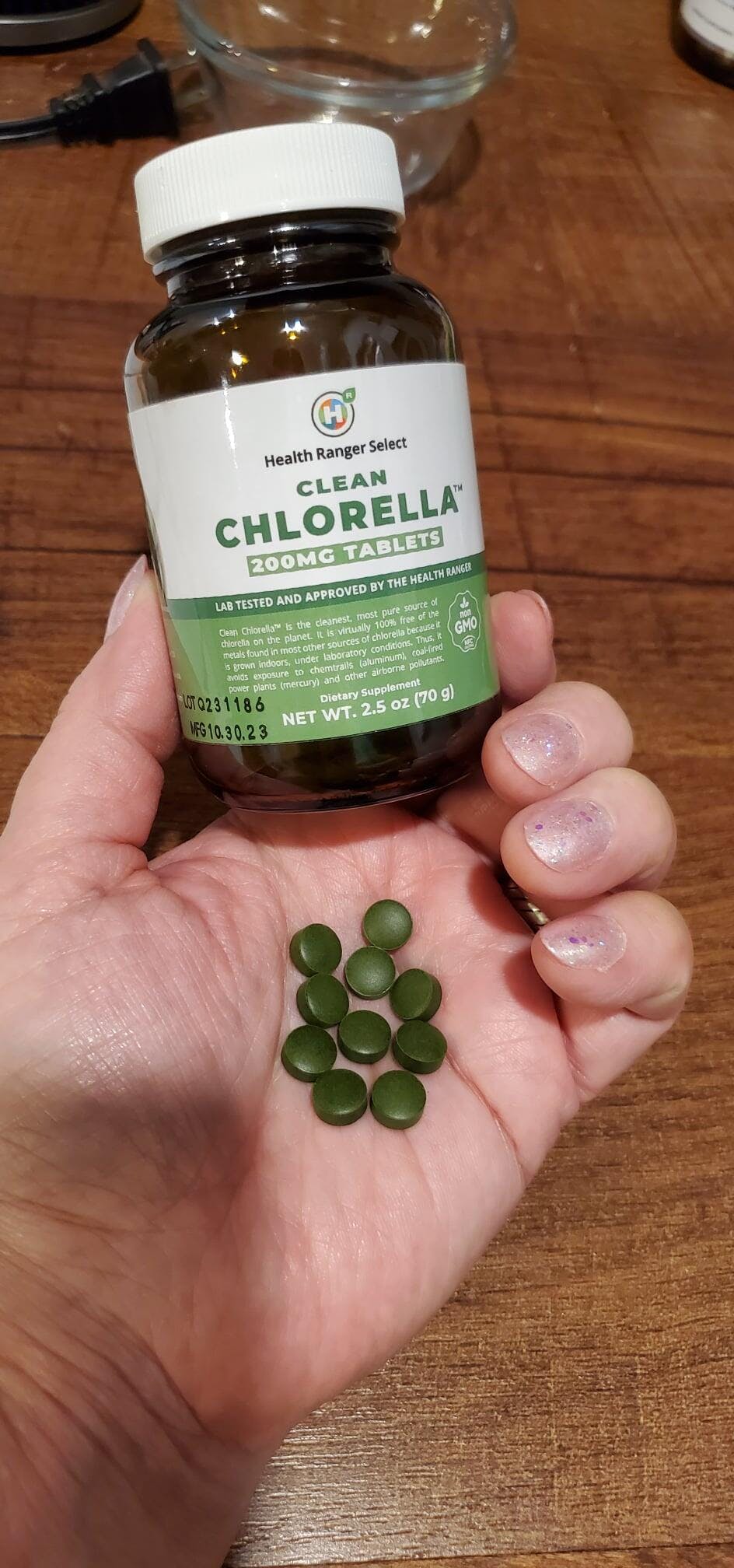 Clean Chlorella 200mg Tablets 2.5 oz (70 g) (3Pack) Health Ranger Store