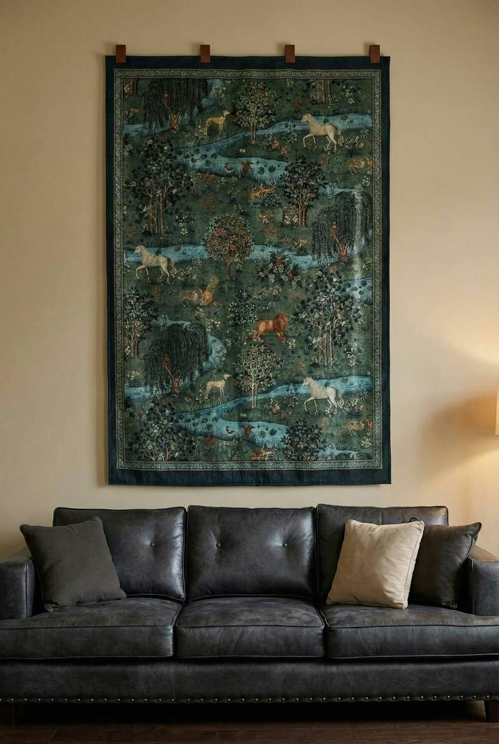 Medieval Modern Handmade Horse Animal Landscape Print Tapestry - 2026 Edition