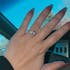 0.66 CT Emerald Cut Three Stone Moissanite Engagement Ring