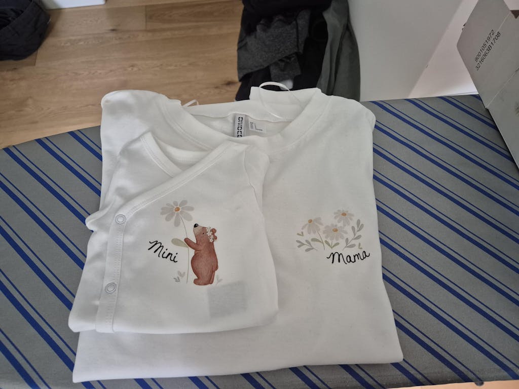 Hej Hanni Bügelbilderset Mama & Mini Gänseblümchen
