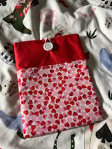Pink and Red Hearts Book Sleeve