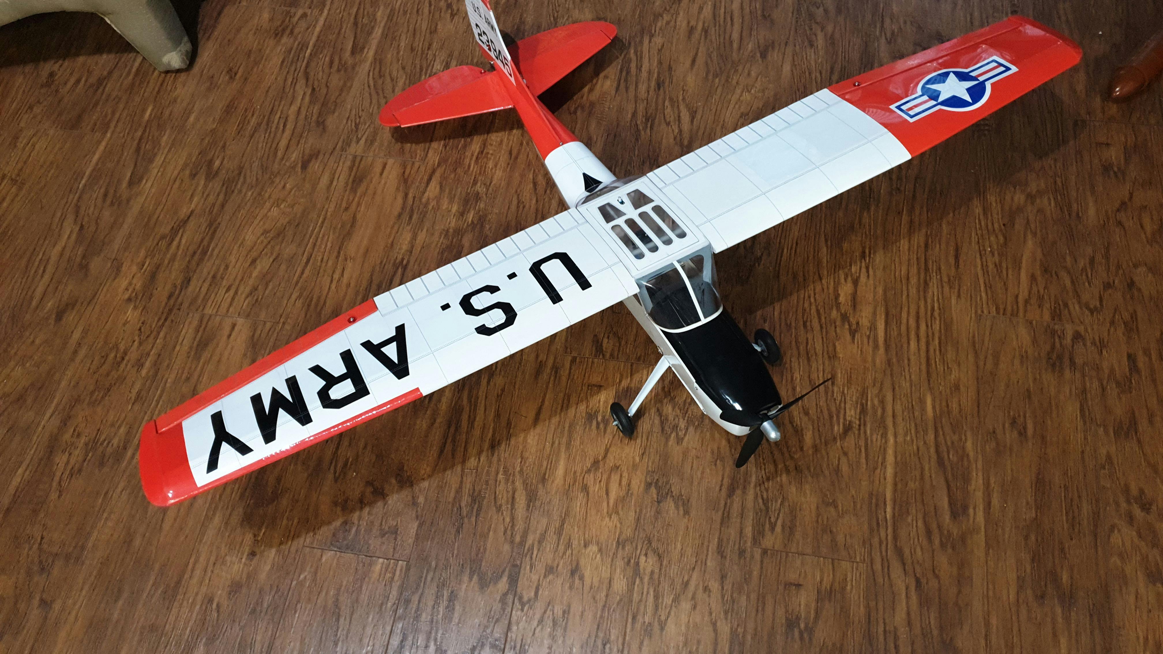 VMAR Cessna L-19 Birddog ARMY EP ARF Kit - Red / White (49