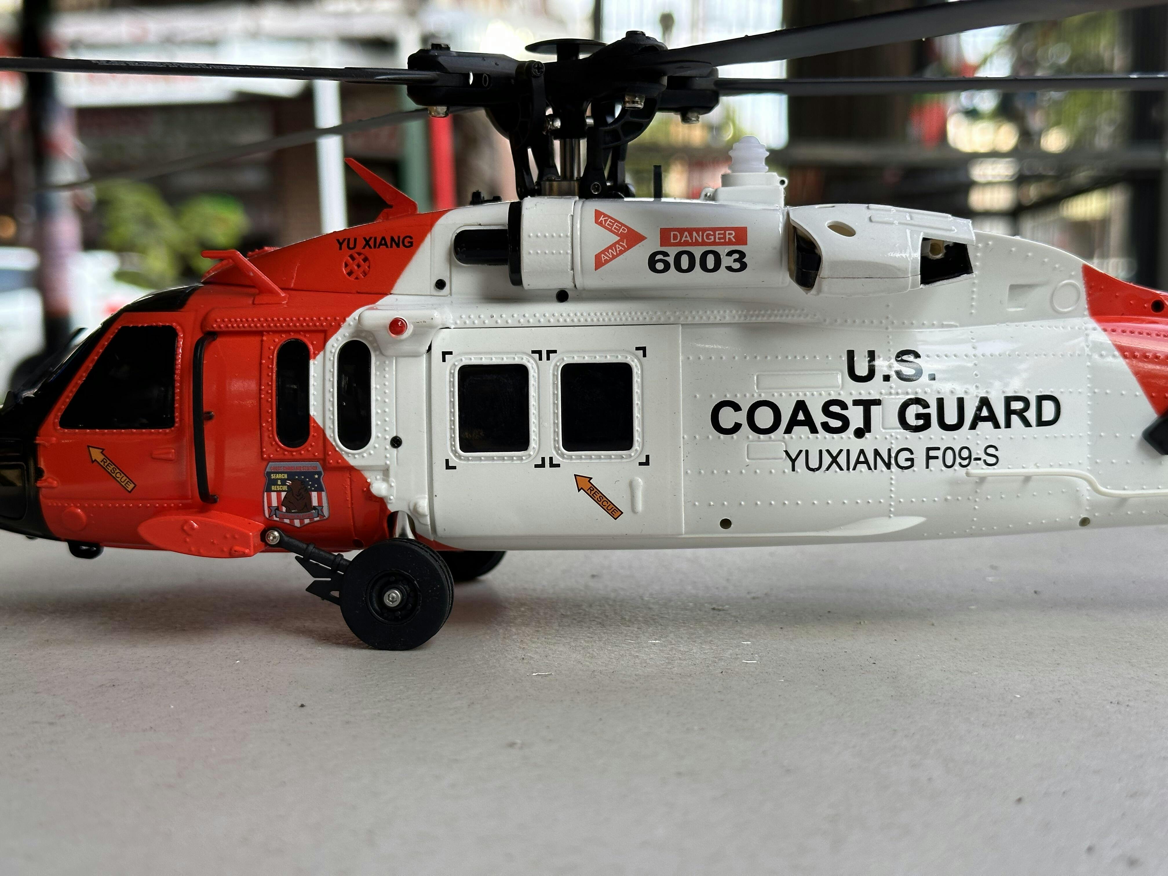 6CH 3D Coast Guard UH60 Scale RC Helicopter w/ GPS Intelligent Control