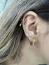 Arete topo con forma de flor Dorada
