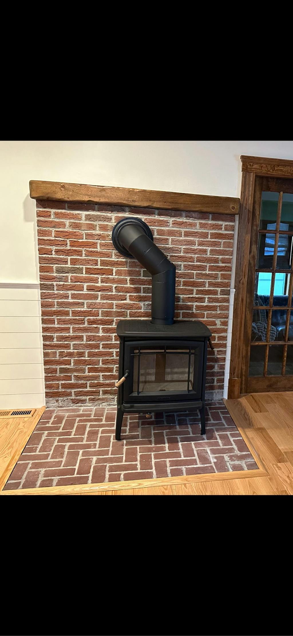 Rustic Floating Fireplace Mantel