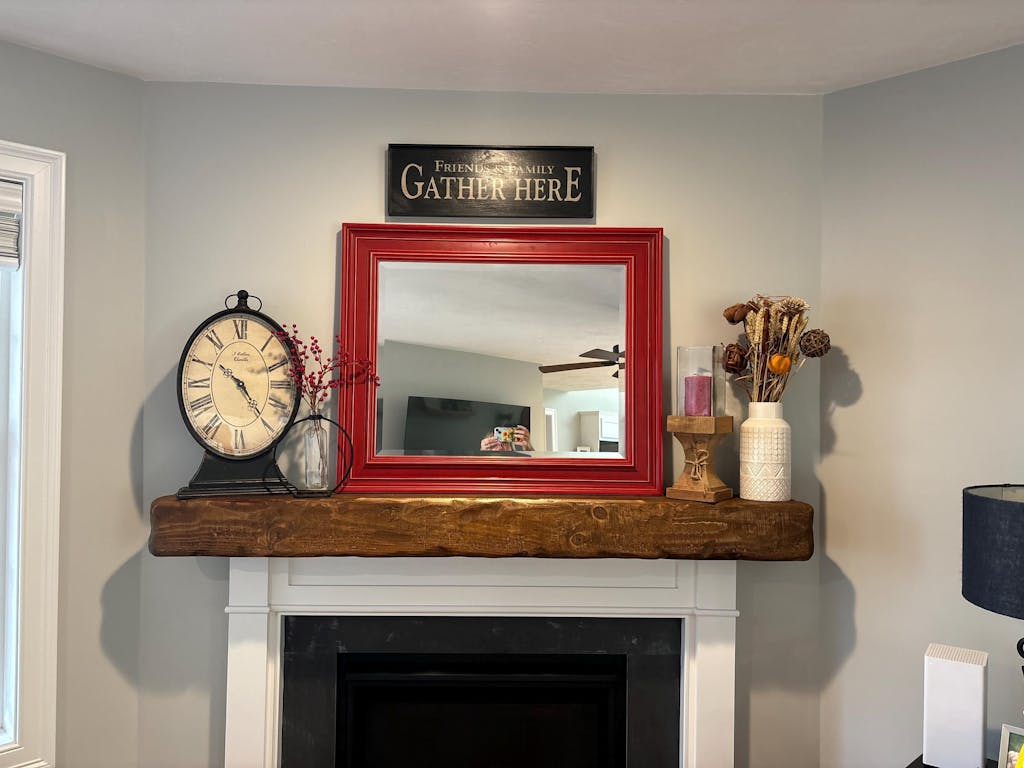 Rustic Mantel Slip Cover