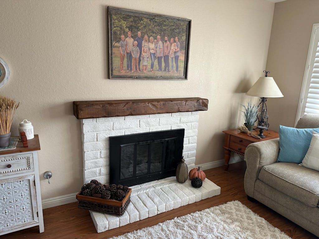 Rustic Mantel Slip Cover