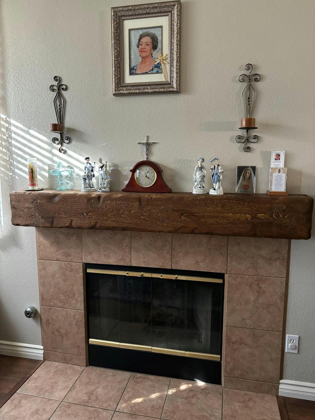 Rustic Mantel Slip Cover