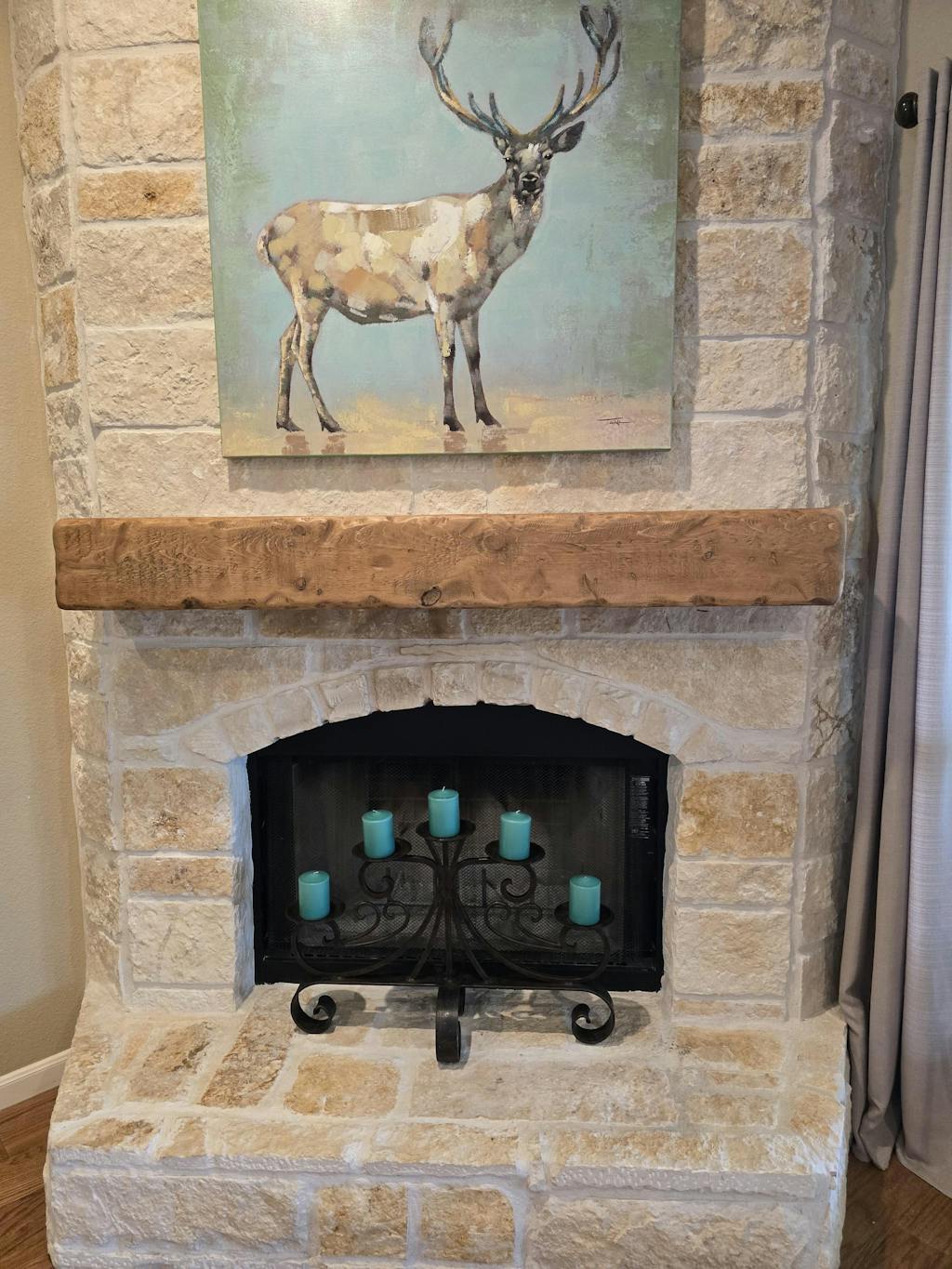 Rustic Mantel Slip Cover